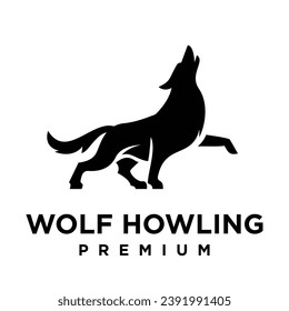 Plantilla de ilustración de diseño de iconos para mostrar el logotipo Wolf