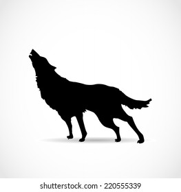 Wolf howling vector