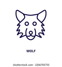 wolf icon from animals collection. Thin linear wolf, wildlife, animal outline icon isolated on white background. Line vector wolf sign, symbol for web and mobile