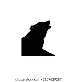 The wolf icon is black, on a white background.