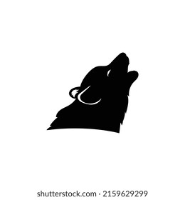 The wolf icon is black, on a white background.
