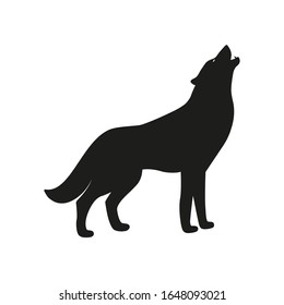 Wolf icon. Flat vector illustration on white background.