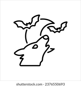 Wolf icon isolate white background vector stock illustration