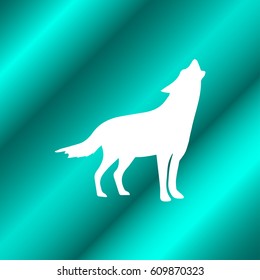 Wolf Icon isolated on background. Modern flat pictogram. Logo illustration