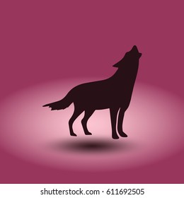 Wolf Icon isolated on background. Modern flat pictogram. Logo illustration