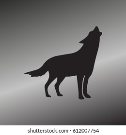 Wolf Icon isolated on background. Modern flat pictogram. Logo illustration