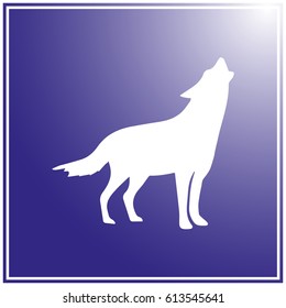 Wolf Icon isolated on background. Modern flat pictogram