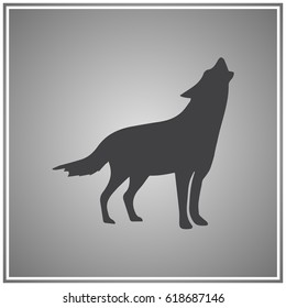 Wolf Icon isolated on background. Modern flat pictogram