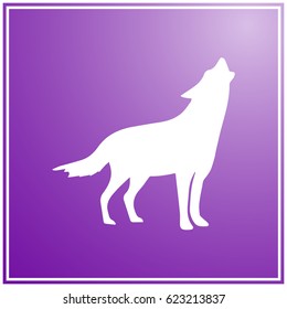 Wolf Icon isolated on background. Modern flat pictogram