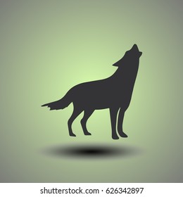 wolf icon isolated on background. Modern flat pictogram, business, marketing, internet concept. Trendy Simple vector symbol for web site