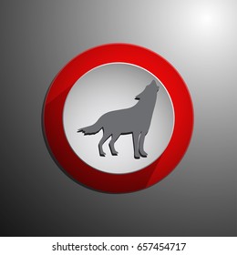 wolf icon isolated on background. Modern flat pictogram, business, marketing, internet concept.
