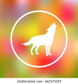 wolf icon isolated on background. Modern flat pictogram, business, marketing, internet concept.