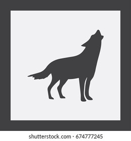 wolf icon isolated on background. Modern flat pictogram, business, marketing, internet concept.