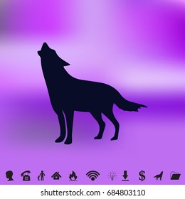 wolf icon isolated on background. Modern flat pictogram, business, marketing, internet concept.