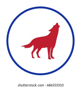 wolf icon isolated on background. Modern flat pictogram, business