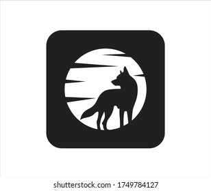wolf icon to logo animal