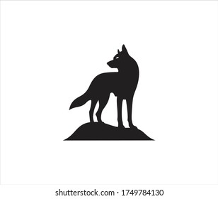 wolf icon to logo animal
