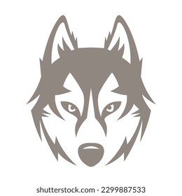 Wolf icon logo design illustration