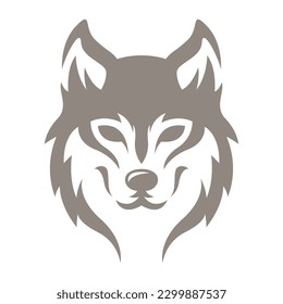 Wolf icon logo design illustration