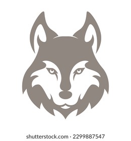 Wolf icon logo design illustration