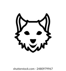 Wolf icon or logo design isolated sign symbol vector illustration. A collection of high quality black line style vector icons suitable for designers, web developers, displays and websites