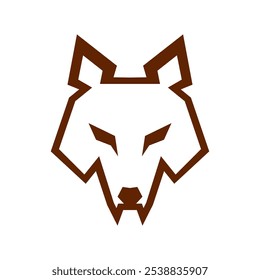 Modelo de design de logotipo de ícone de lobo