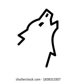 icono lobo o logotipo símbolo de signo aislado ilustración vectorial - iconos vectoriales de estilo negro de alta calidad
