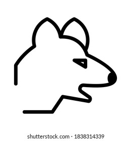 wolf icon or logo isolated sign symbol vector illustration - high quality black style vector icons
