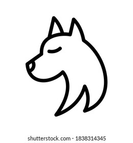 icono lobo o logotipo símbolo de signo aislado ilustración vectorial - iconos vectoriales de estilo negro de alta calidad
