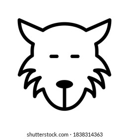 Wolfensymbol oder Logo einzeln auf Zeichen, Vektorgrafik - hochwertige Vektorsymbole im schwarzen Stil
