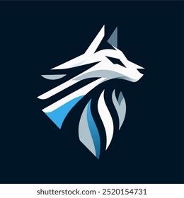 wolf icon logo simple eps