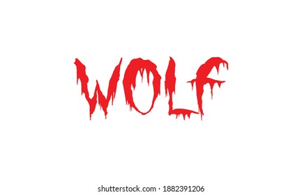 Icono de WOLF diseño de alfabeto de texto de letra monograma