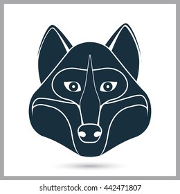 Wolf icon on the background