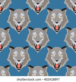 wolf icon portrait - vector texture