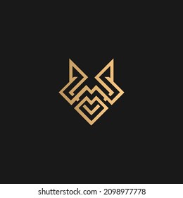 wolf icon premium concept logo, minimal type logo