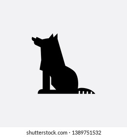 wolf icon sign signifier vector