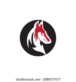 Wolf icon and symbol vector template illustration
