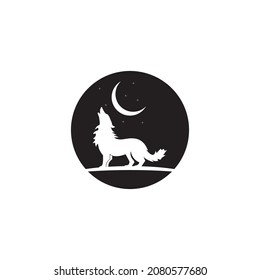 Wolf icon and symbol vector template illustration
