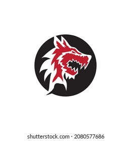 Wolf icon and symbol vector template illustration