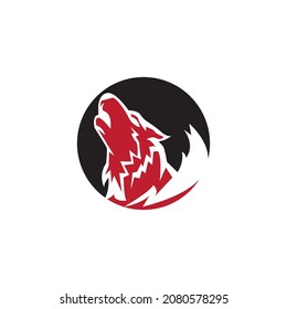 Wolf icon and symbol vector template illustration