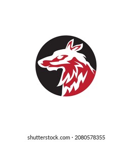 Wolf icon and symbol vector template illustration