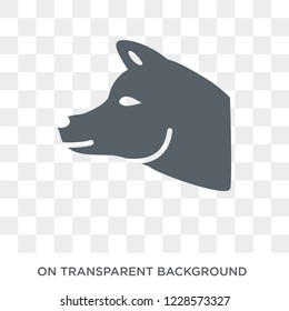 Wolf icon. Trendy flat vector Wolf icon on transparent background from animals collection. 