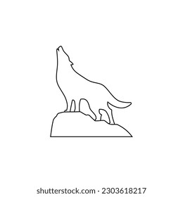 Wolf icon vector. animals illustration sign. wolf howls symbol.