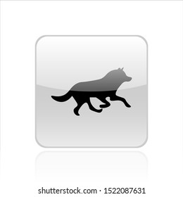 Wolf icon vector design. Northern dog