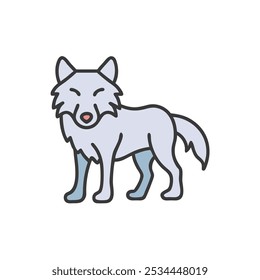 wolf icon vector illustration style