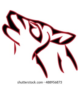 wolf icon - vector illustrator