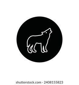 wolf icon vector ilustration logo design