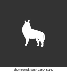 wolf icon vector. wolf sign on black background. wolf icon for web and app