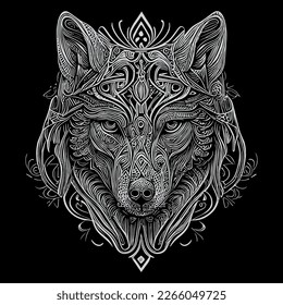 A wolf illustration captures the essence of the majestic and fierce creature, often featuring its piercing gaze, sleek fur, and powerful build