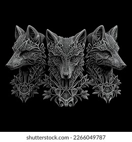 A wolf illustration captures the essence of the majestic and fierce creature, often featuring its piercing gaze, sleek fur, and powerful build